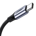 Ugreen kabel CM556 s konektory USB-C a DisplayPort 8K, 3 m dlouhý - šedý