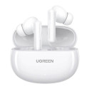 Bezdrátová sluchátka Ugreen HiTune T6 s funkcí ANC + USB-A - USB-C kabel - bílá