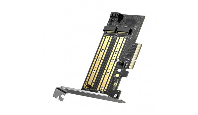 Ugreen expansion card adapter PCIe 3.0 x4 to SSD M.2 M-Key / M.2 B-Key black (CM302)