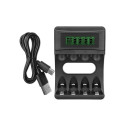 Battery charger for Ni MH type R03 AAA R6 A