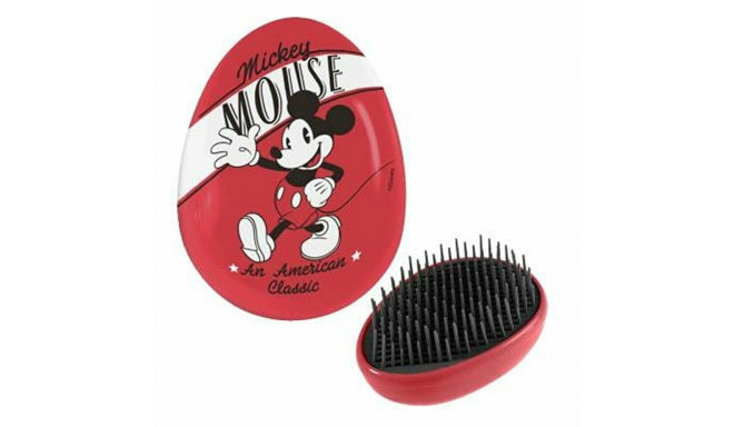 Detangling Hairbrush Disney   Red Mickey Mouse 7 x 9 x 4 cm