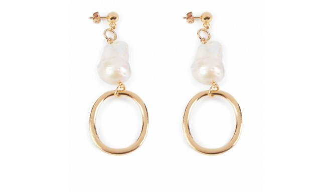 Ladies' Earrings Shabama Balboa Brass gold-plated Beads 8 cm