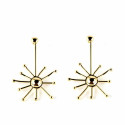 Ladies' Earrings Shabama Sun Brass gold-plated 7 cm