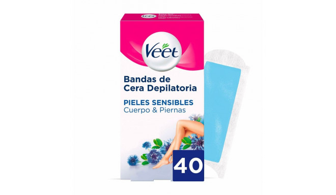 Kehakarvade eemaldusribad Veet Pure Tundlik nahk Korpus Jalga (40 Ühikut)