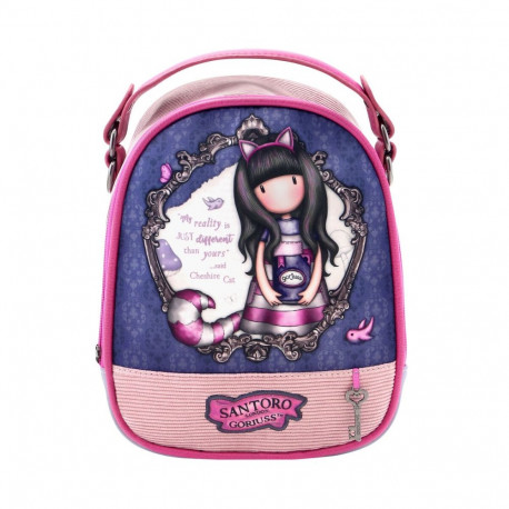 Seljakott Gorjuss Cheshire cat Roosa Mini Lilla (18,8 x 22 x 10,2 cm)