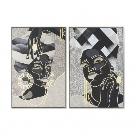 Maal DKD Home Decor Aafriklanna Troopiline 84 x 4,5 x 123 cm (2 Ühikut)
