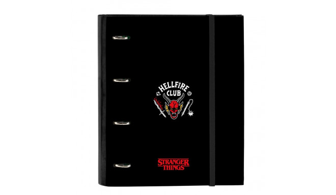 Ring binder Stranger Things Black 27 x 32 x 3.5 cm