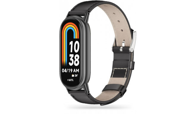 Tech-Protect watch strap LeatherFit Xiaomi Smart Band 8, black