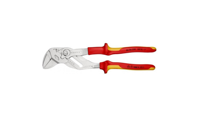KNIPEX pliers wrench 86 06 250, VDE-insulated (red/yellow, length 250mm, 19-fold adjustable)