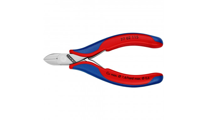 KNIPEX electronics diagonal cutters 77 02 115, cutting pliers (red/blue, length 115mm)