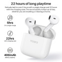 TOZO A3 TWS Bluetooth Earbuds White