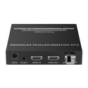 PremiumCord HDMI fiber optic extender FULL HD 1080p up to 40 km, IR, RS232, Audio 3,5mm