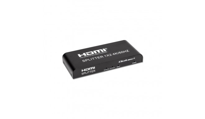 Qoltec 51797 aktiivne HDMI jagaja 2 x HDMI 4K x 2K | 6Gb/s | 60Hz