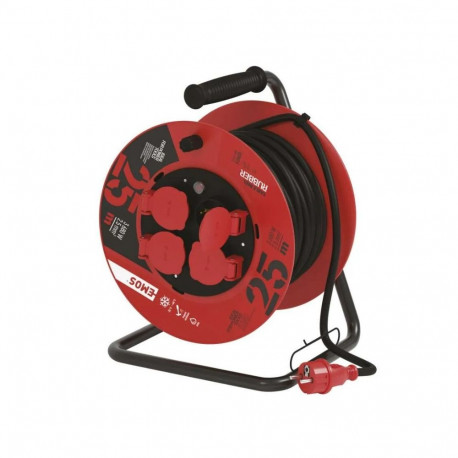 Pikendusjuhe rull – 4 pistikupesa, 25 m, 2,5 mm² SCHUKO