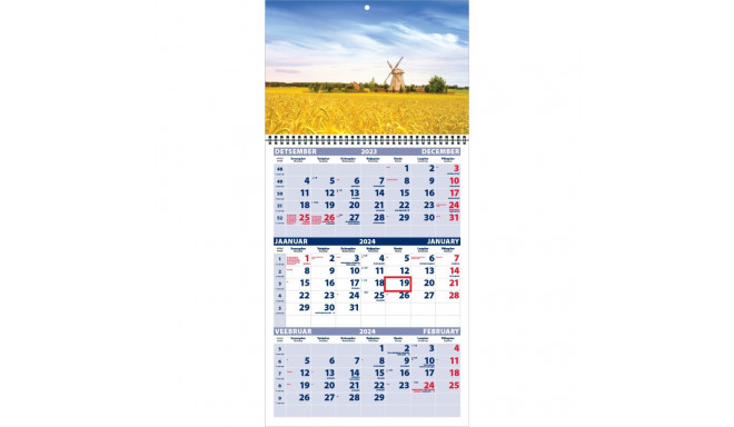 Wall calendar TRIO, open size 297x630mm (PICTURE no. 10) 00321/40228
