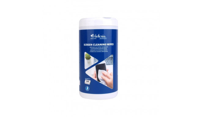 Cleaning wipe, for screen, 100 pcs, VICTORIA TECHNOLOGY