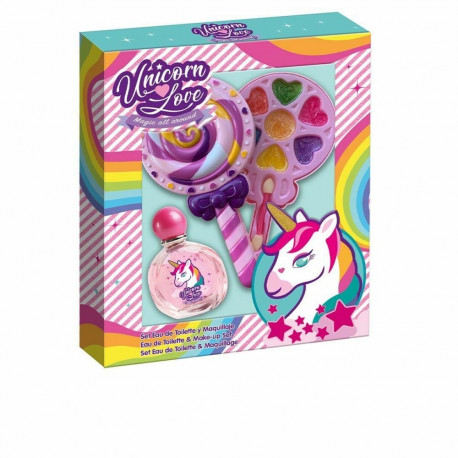 Laste meigikomplekt Unicorn Love Bi pulgakomm EDT 9 Tükid, osad