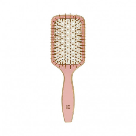 Detangling Hairbrush Ilū Bamboom Pink Squared