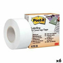 Kleeplint Post-it 658R Valge 25,4 mm x 17,7 m (6 Ühikut)