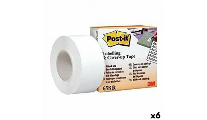 Клейкая лента Post-it 658R Белый 25,4 mm x 17,7 m (6 штук)