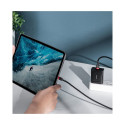 Baseus CATKLF-ALG1 PD 2.0 100W Nailon Andme- & Laadimiskaabel USB-C kuni USB-C 2M Must-Hall
