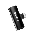 Baseus CAL46-01 T-kujuline topelt-välgukaabli audio muundur Lightning-seadme jaoks pistikupesa + Lig
