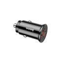 Baseus CCALL-YS01 USB + Type-C pesa 30W PPS autolaadija (PD3.0 QC4.0 + SCP) Must