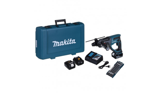 18V 3x5.0Ah lööktrell + tarvikud DHR202RTE3 MAKITA