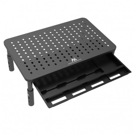 Maclean MC-946 Monitor Laptop Stand 13" - 32" 3-Level Height Adjustment with Drawer up to 20kg Sturd
