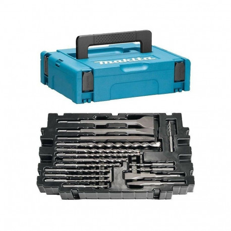 MAKITA DRILL BIT SET SDS + CHISELS 17pcs. IN THE MAKPAC SUITCASE