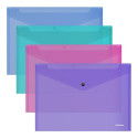 Пластиковый конверт со штампом C6 ERICH KRAUSE Glossy Vivid, в ассортименте