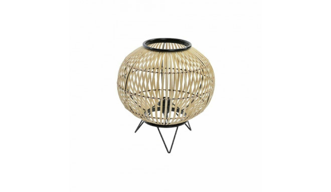 Galda lampa DKD Home Decor Melns Metāls Brūns Bambuss (36 x 36 x 37 cm)