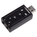 RoGer USB Audio card with microphone input / Virtual 7.1 / silver