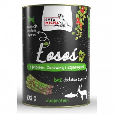 SYTA MICHA märg koeratoit monoproteiin hirv, pohlad ja spargel 400g