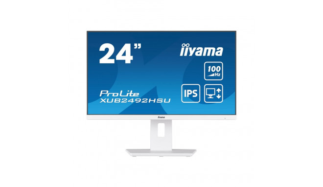 IIYAMA XUB2492HSU-W6 24inch WHITE ETE IPS-panel 1920x1080 100Hz 15cm Height Adj. Stand Pivot 250cd/m