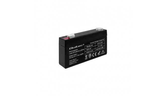 QOLTEC 53041 Qoltec Battery AGM   6V   1.3Ah   max.0.39A