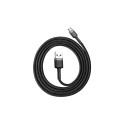 Baseus Cafule kaabel vastupidav nailonist punutud juhe USB | micro USB QC3.0 2.4A 1M must-hall (CAMK