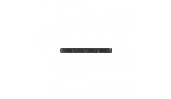 Cable organizer for 19-inch 1U Type B cabinets, AK-1203-B black