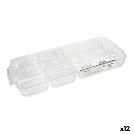 Paplāte ar Nodalījumiem Confortime polistirols 45 x 18 x 4,7 cm 12 gb. (45 x 18 x 4,7 cm)