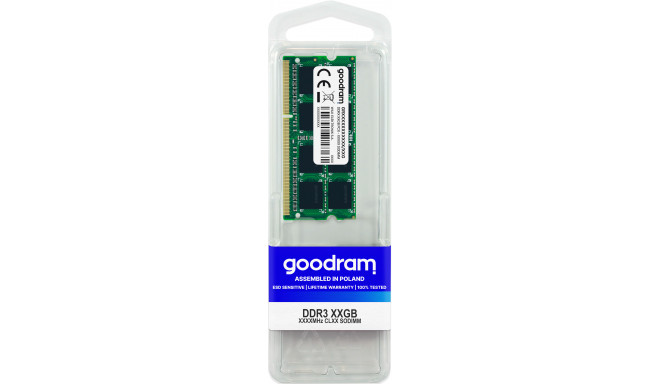RAM Memory GoodRam GR1600S3V64L11S/4G 4 GB DDR3 1600 mHz CL11 4 GB DDR3