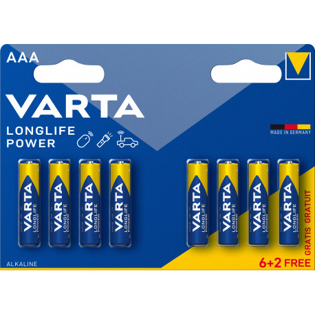 Battery Varta LR6 AAA 1,5V High Energy (8 pcs)