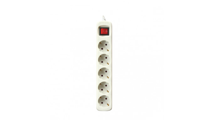 Power Socket - 5 sockets with Switch Silver Electronics - 3 m