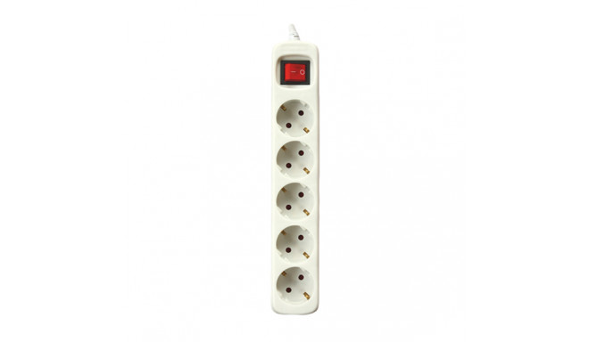 Power Socket - 5 sockets with Switch Silver Electronics - 1,5 m