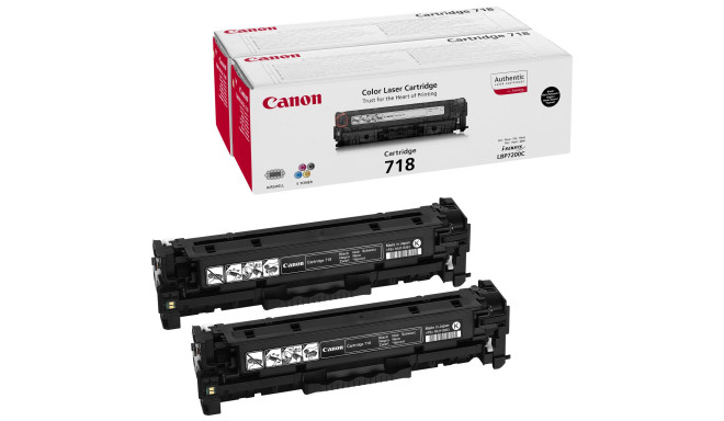 Tooner Canon CRG-718 Bk VP Must (2 pcs)