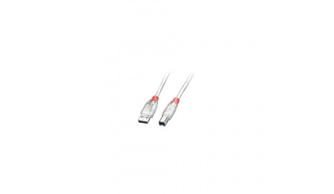 LINDY CABLE USB2 A-B 2M/TRANSPARENT 41753