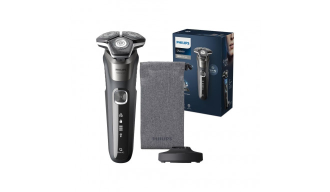 Philips Series 5000 wet and dry electric shaver S5887/30, SkinIQ, SteelPrecision blades, 360-D flexi