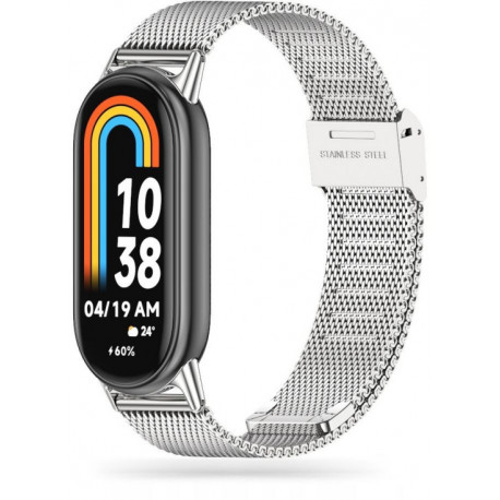 Tech-Protect kellarihm MilaneseBand Xiaomi Smart Band 8, hõbedane