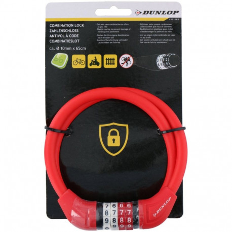 Dunlop koodiga trosslukk 180861 10mm x 65cm, punane