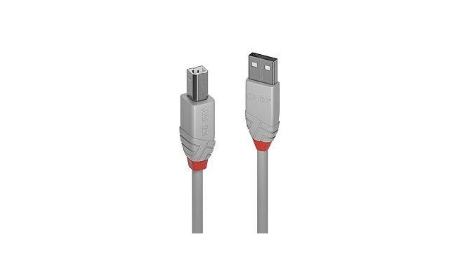 CABLE USB2 A-B 2M/ANTHRA GREY36683 LINDY