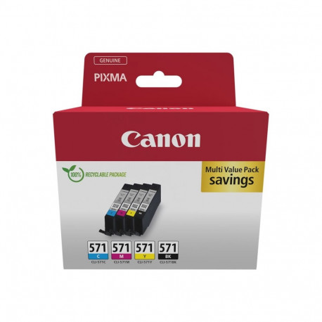 CANON CLI-571 Ink Cartridge C/M/Y/BK MULTI BL w/o SEC